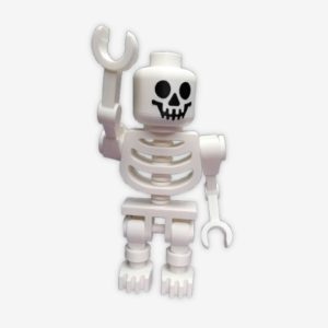 Mozgatható mini csontváz figura integető pózban, 3D nyomtatott egyedi termék