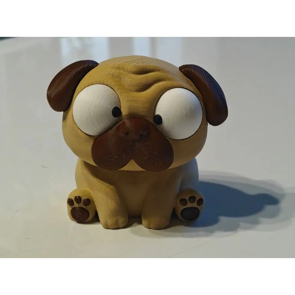 Mogyi kutyus 3D nyomtatott figura nagy mozgatható szemekkel