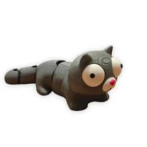 Zizi a cica a Mini Kacagó sorozatból, mozgatható szemű 3D nyomtatott figura